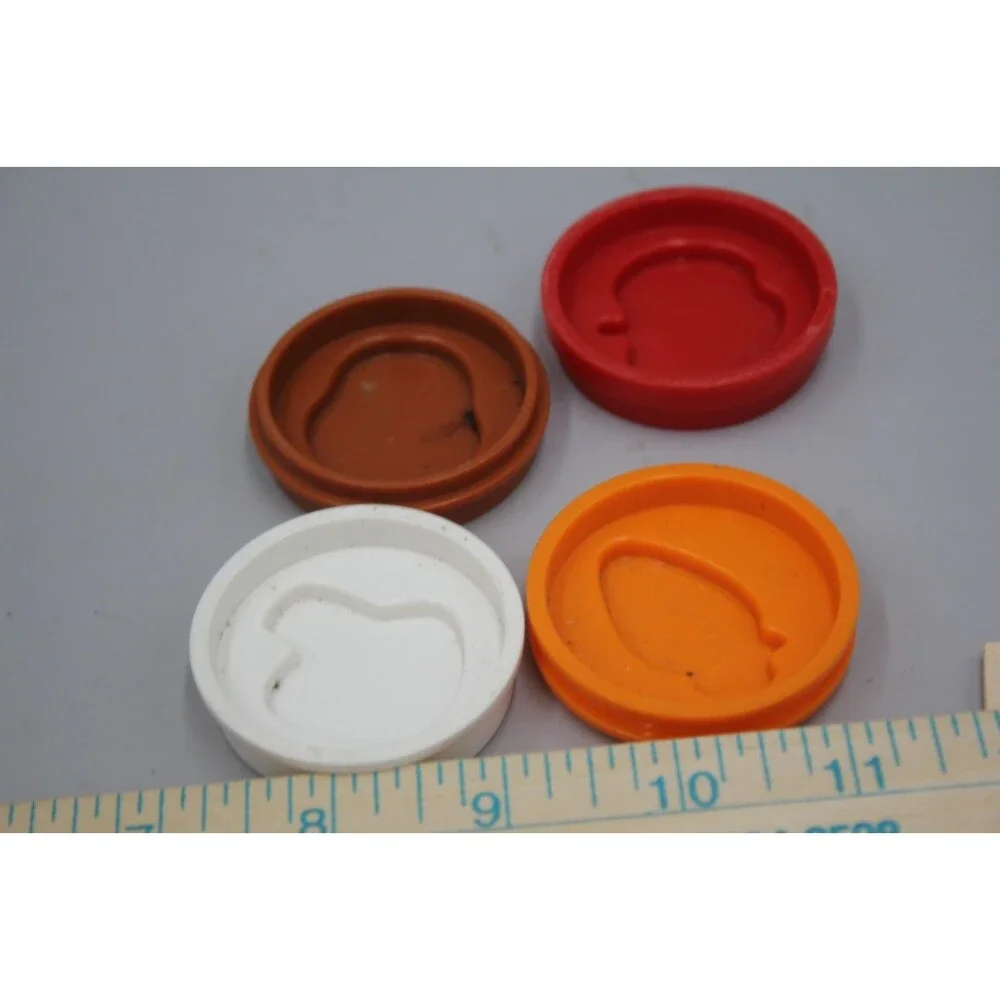 VTech Chomp and Count Dino Dinosaur Replacement Food Coins 5pcs Lot White Orange